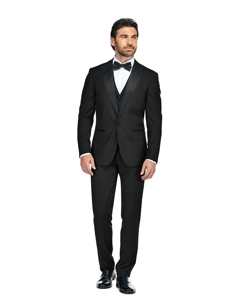Gino Vitale Men's 3-Piece Slim Fit Tuxedo with Peak Lapel