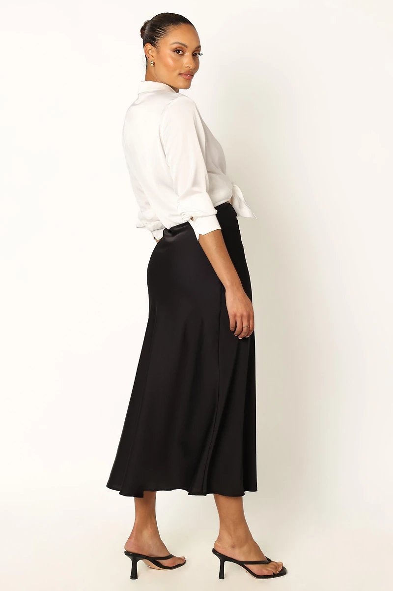 Petal and Pup Women's Nellie Satin Midi Skirt