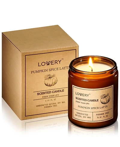 Lovery Pumpkin Spice Latte Scented Candle, 8.81 oz.