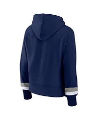 Women's Fanatics Navy New York Yankees Over Under Pullover Hoodie