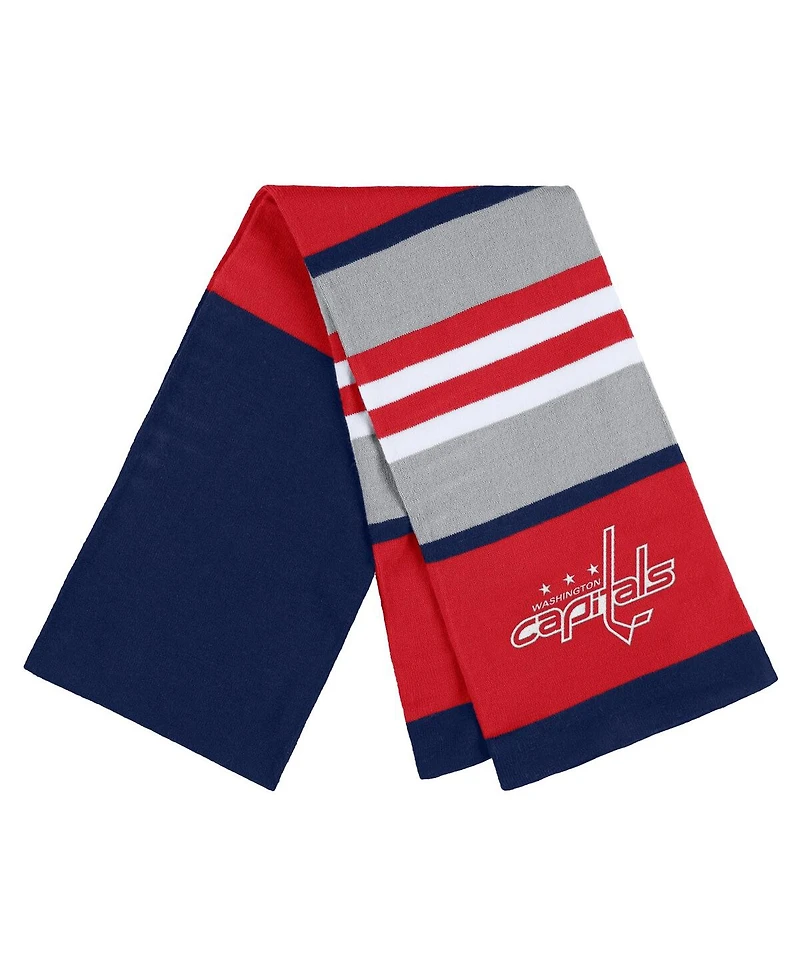Women's Wear by Erin Andrews Washington Capitals Stripe Glove and Scarf Set