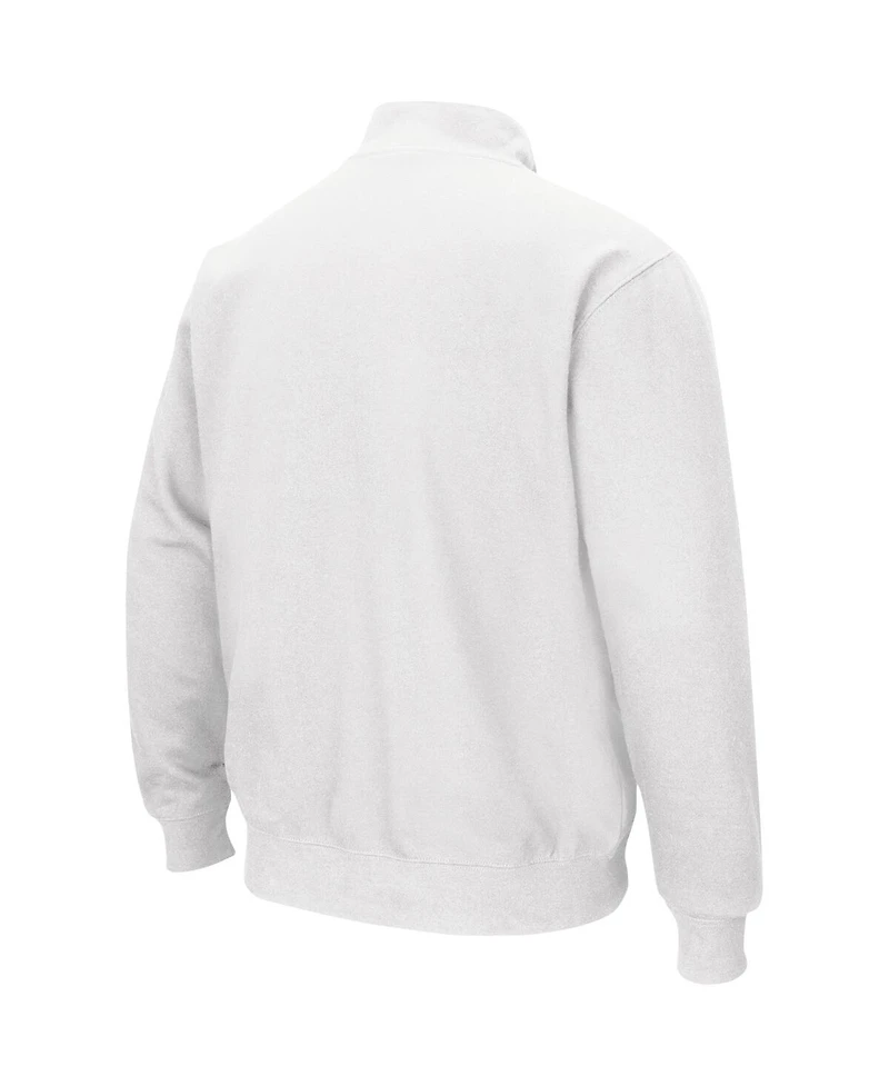 Men's Colosseum White Duke Blue Devils Tortugas Quarter-Zip Top