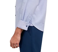 Michelsons of London Men's Regular-Fit Dobby Dot-Print Dress Shirt