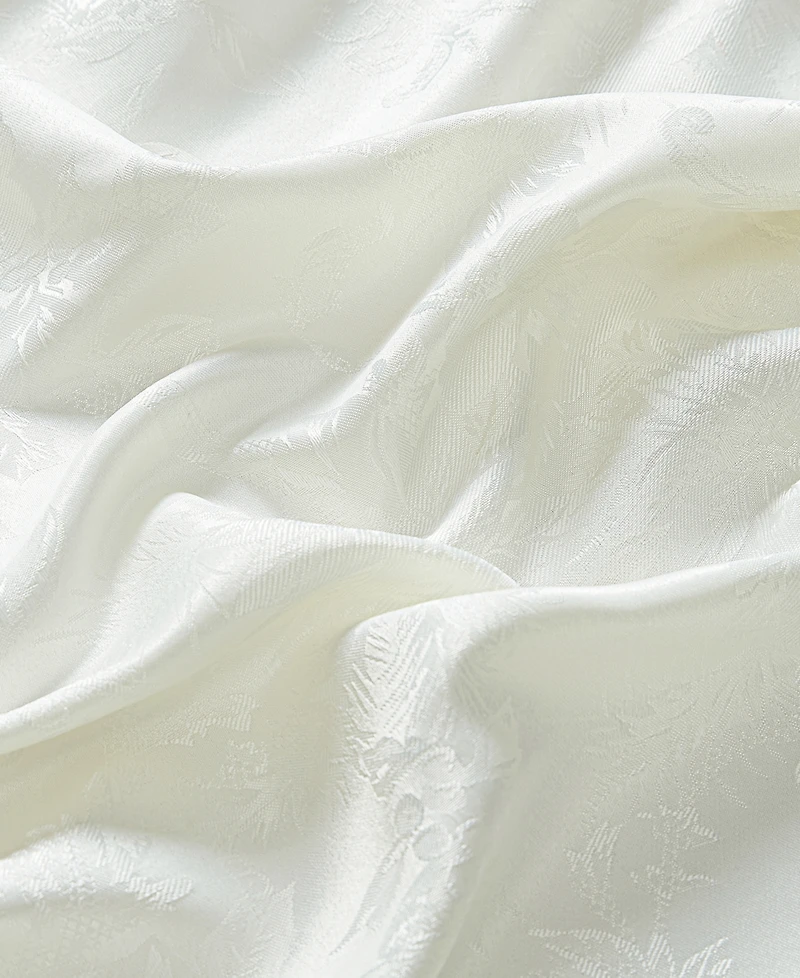 Elrene Poinsettia Elegance Jacquard Holiday Tablecloth- 52" Square