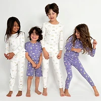 Bellabu Bear Toddler| Child Unisex Rainbow Bear Set of 2 Piece Pajamas
