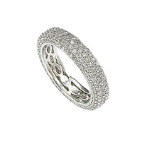 Suzy Levian Sterling Silver Cubic Zirconia Eternity Band Ring