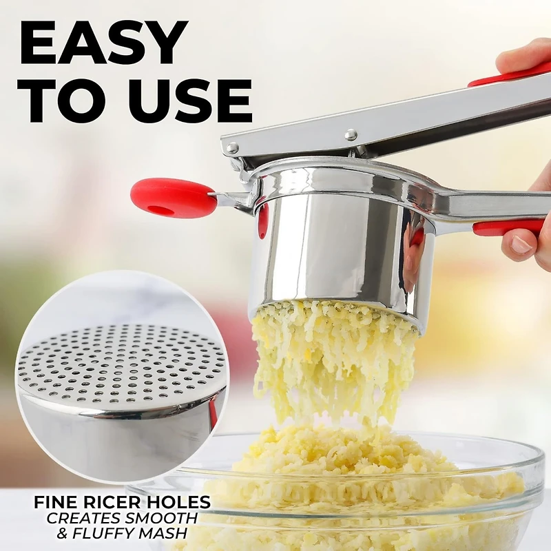 Large Stainless Steel Potato Ricer With Non-Slip Handle