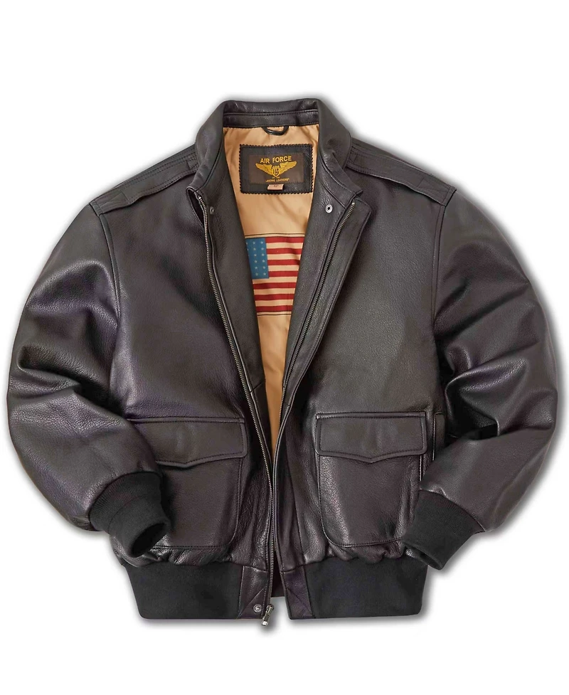 Landing Leathers Men A-2 Leather Flight Bomber Jacket
