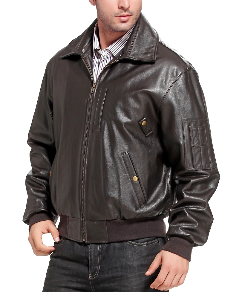 Landing Leathers Men B-15 Leather Flight Bomber Jacket