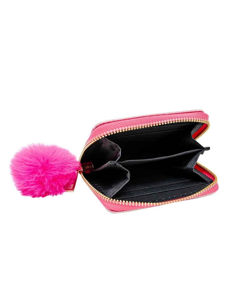 Tiny Treats + Zomi Gems Girls Hot Pink Shiny Heart Patch Wallet