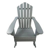 Streamdale Furniture Reclining Wooden Outdoor Rocking Adirondack Chair, Walnut