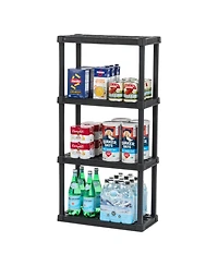 Iris 4-Tier Shelving Unit, Black
