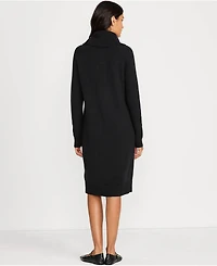 Lands' End Women's Cozy Lofty Cowl Neck Sweater Dress