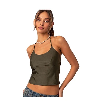 Women's Sara back cut out tank top