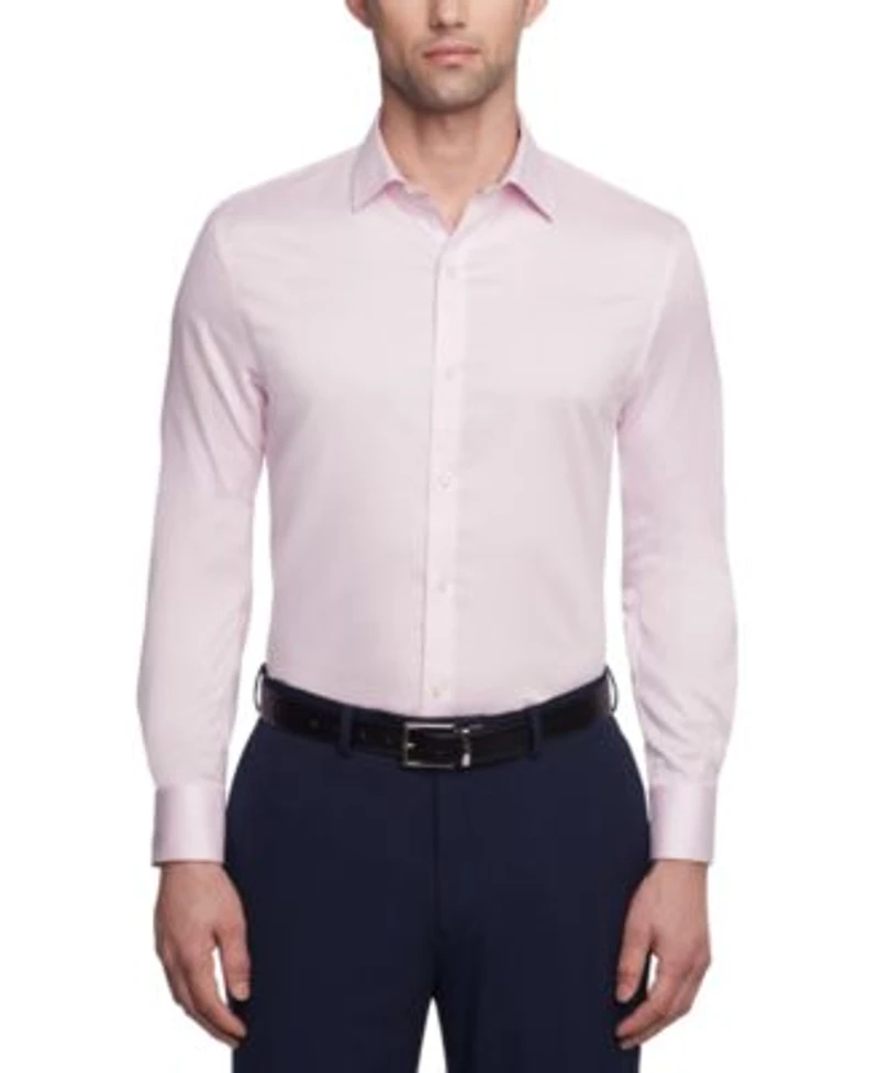 Tommy Hilfiger Mens Flex Wrinkle Free Stretch Twill Dress Shirt Regular Slim Fit