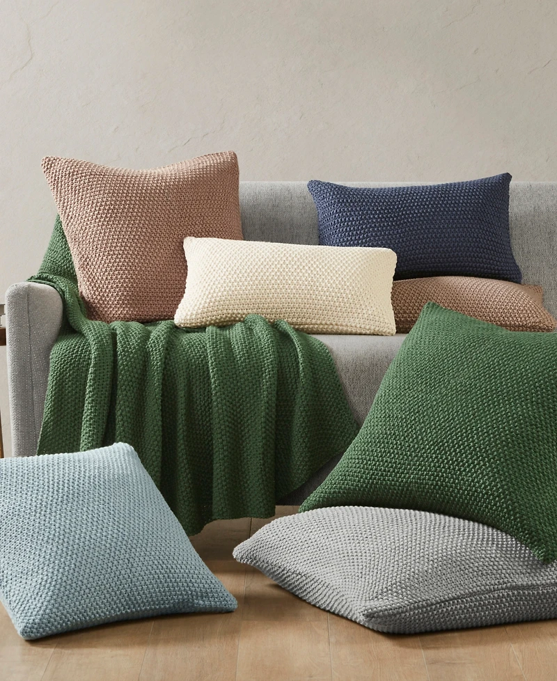 Ink+Ivy Bree Chunky-Knit Decorative Pillow Cover, 12" x 20"