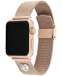Coach Rose Gold-Tone Stainless Steel Mesh Bracelet for 38, 40, 41mm Apple Watch