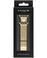 Coach Gold-Tone Stainless Steel Mesh Bracelet for 38, 40, 41mm Apple Watch