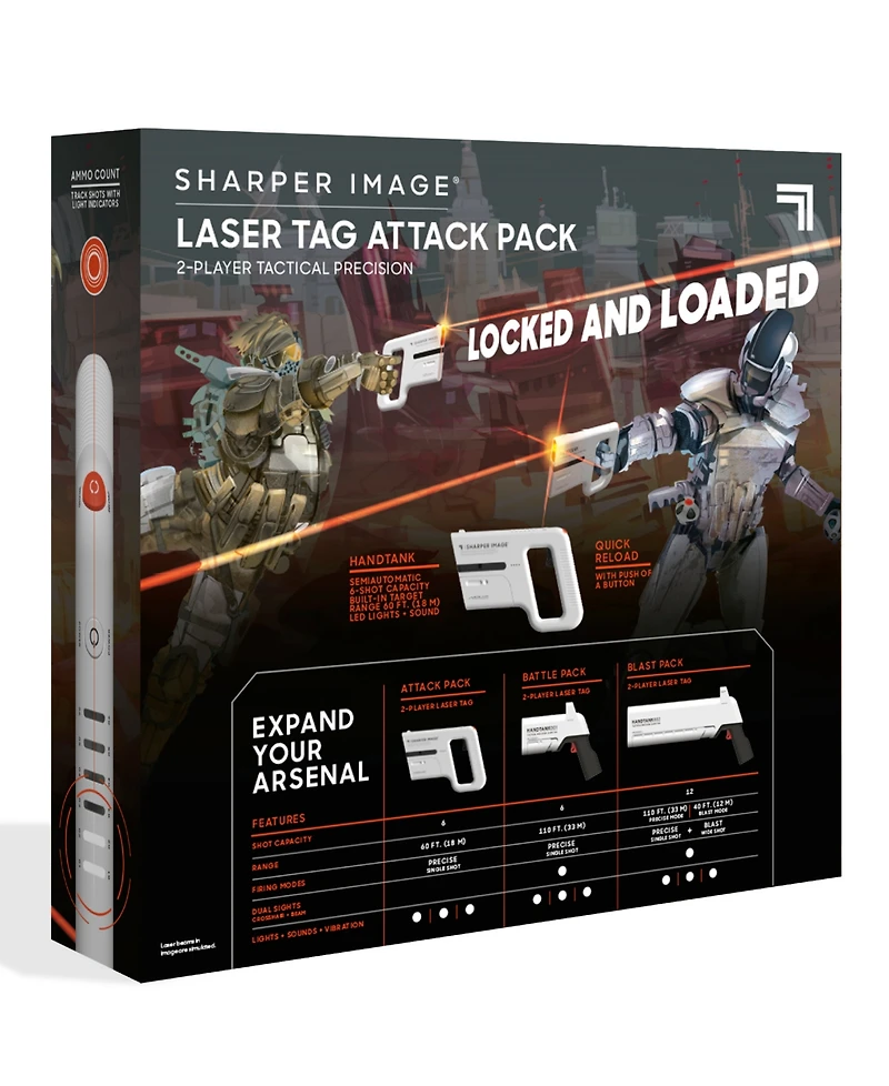 Sharper Image 2 Player Laser Tag Attack Pack Set, 2 Piece