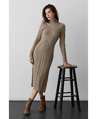 Crescent Women's Scarlett Cable Knit Midi Dress