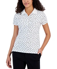 Tommy Hilfiger Women's Printed Quarter-Button Polo Top