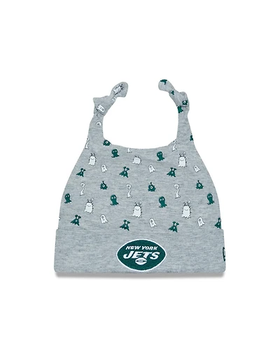 Infant Boys and Girls New Era Heather Gray New York Jets Critter Cuffed Knit Hat