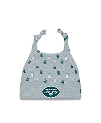 Infant Boys and Girls New Era Heather Gray New York Jets Critter Cuffed Knit Hat