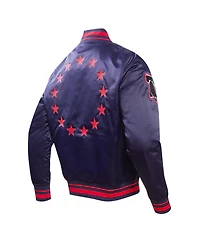 Men's Pro Standard Navy Philadelphia 76ers 2023/24 City Edition Satin Full-Snap Jacket