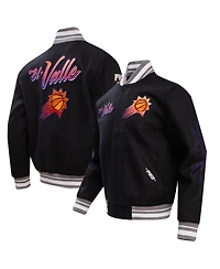 Men's Pro Standard Black Phoenix Suns 2023/24 City Edition Full-Zip Varsity Jacket