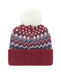 Women's '47 Brand Burgundy Colorado Avalanche Elsa Cuffed Knit Hat with Pom
