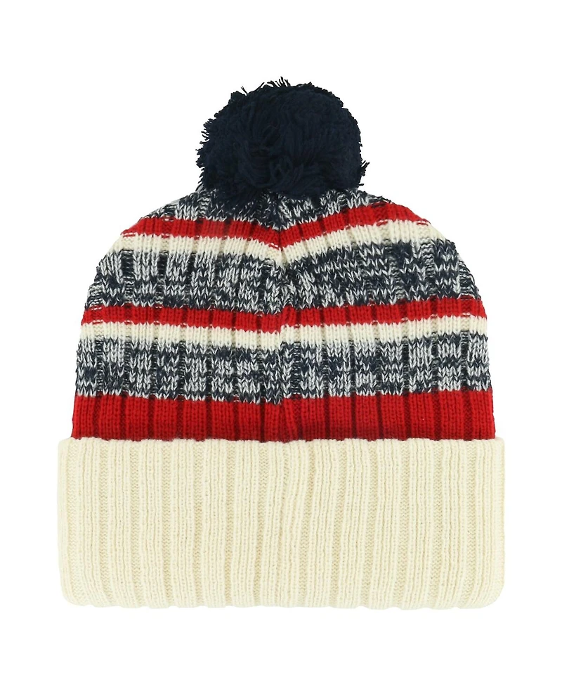 Men's '47 Brand Cream Columbus Blue Jackets Tavern Cuffed Knit Hat with Pom