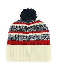 Men's '47 Brand Cream Columbus Blue Jackets Tavern Cuffed Knit Hat with Pom