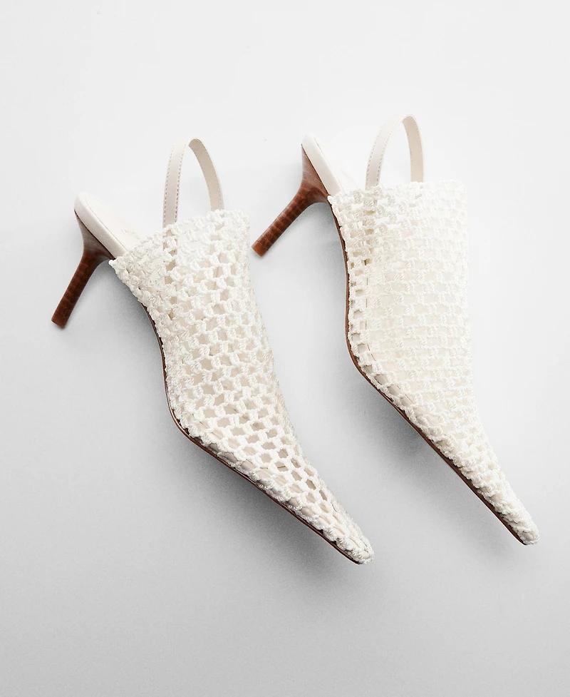 Mango Women's Net Sling Back Shoes