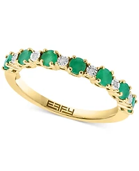 Effy Sapphire (1/2 ct. t.w.) & Diamond Accent Stack Ring Gold-Plated Sterling Silver (Also available Ruby and Emerald)