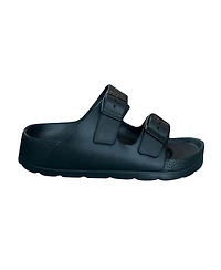 Andrew By Stevens Comfort Slides Double Buckle Adjustable Scooby Flat Sandals