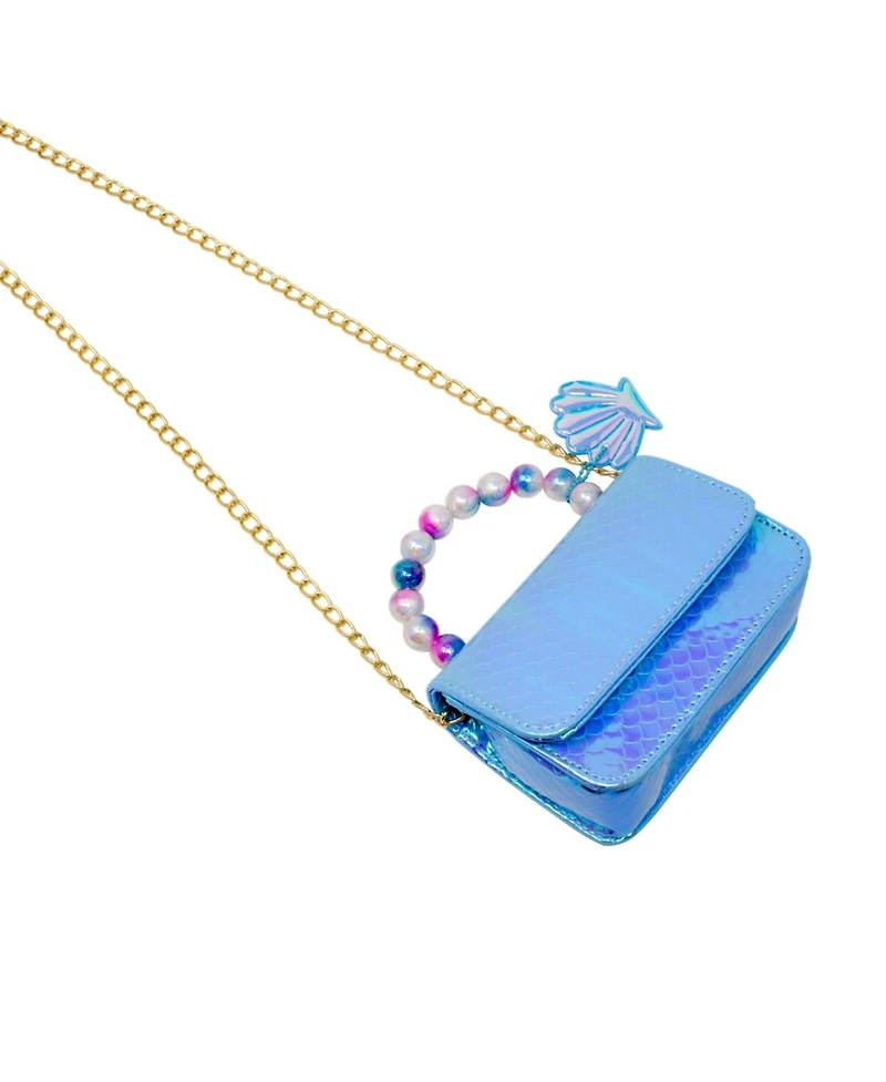 Girl's Mermaid Pearl Handle Seashell Handbag