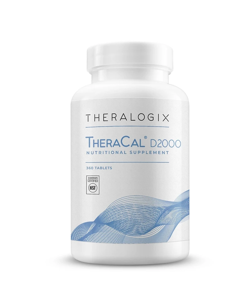 Theralogix TheraCal D2000 Bone Health Supplement with Calcium, Vitamins D3 & K2, Magnesium