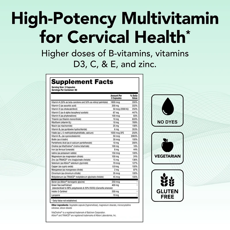 Theralogix ProCerv Hp High Potency Multivitamin | Immune Health & Cervical Support