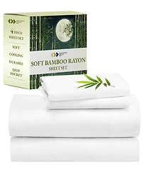 Full 4 Piece Rayon from Bamboo Deep Pocket Sheet Set