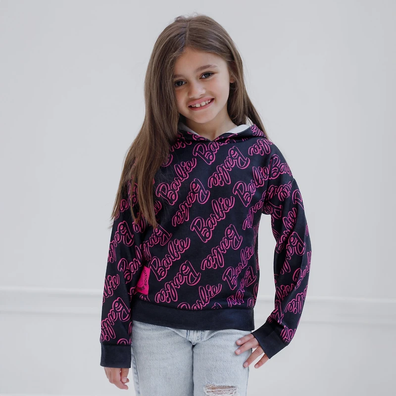 Barbie Little Girls Fleece Pullover Hoodie