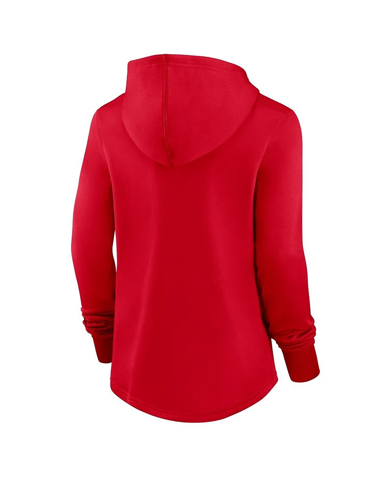 Women's Nike Red Miami Marlins City Connect Pregame Performance Pullover Hoodie