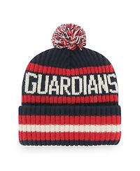 Men's '47 Brand Navy Cleveland Guardians Bering Cuffed Knit Hat with Pom