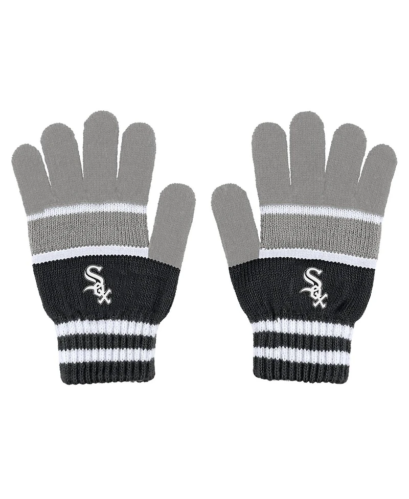 Women's Wear by Erin Andrews Chicago White Sox Stripe Glove and Scarf Set