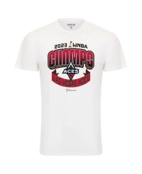 Men's and Women's Sportiqe Cream Las Vegas Aces 2023 Wnba Finals Champions Banner Super Soft Comfy Tri-Blend T-shirt