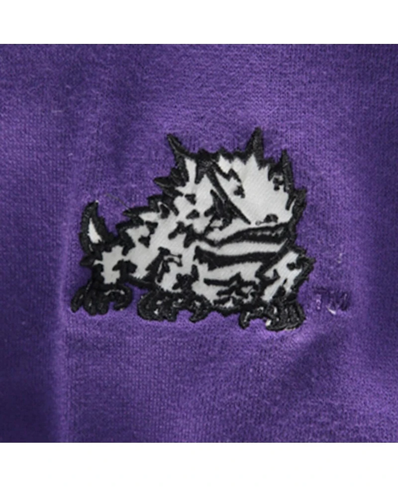 Women's Colosseum Purple Tcu Horned Frogs Arched Name Full-Zip Hoodie