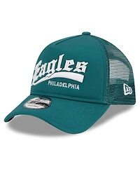 Men's New Era Midnight Green Philadelphia Eagles Caliber Trucker 9FORTY Adjustable Hat