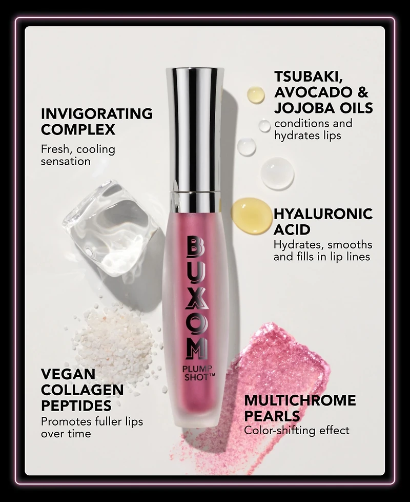 Buxom Cosmetics Plump Shot Collagen Peptides Plumping Lip Serum-Multichrome, 0.14 oz.