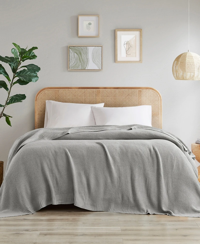 Ink+Ivy Bree Classic Knit Blanket, Full/Queen