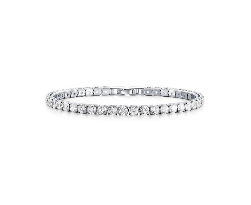Cubic Zirconia Single Row Tennis Bracelet for Women