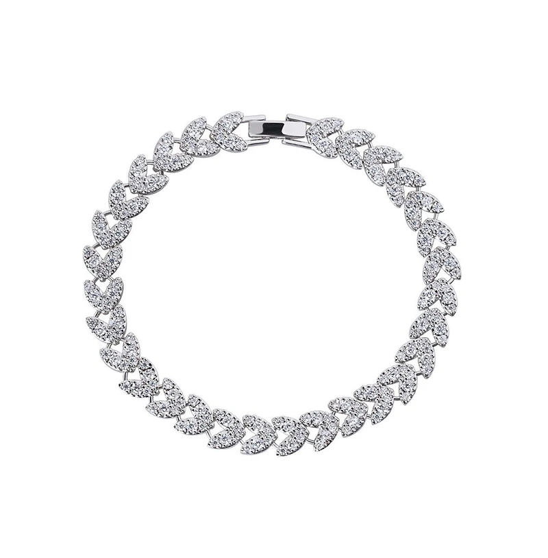 Hollywood Sensation Heart Cz Tennis Bracelet with Aaa+ Cubic Zirconia for Women